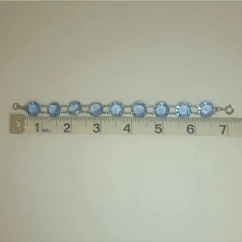 Blue Vintage Czech Glass Bracelet